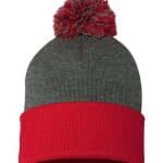 Dark Heather Grey/ Red